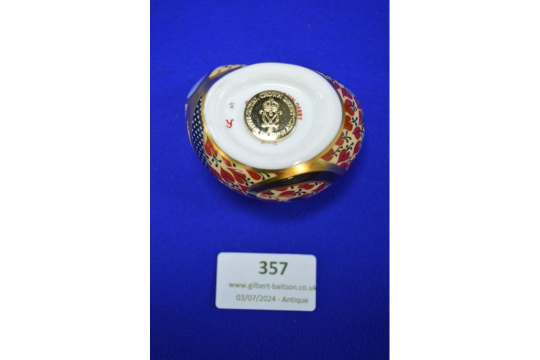 Royal Crown Derby Door Mouse Paperweight with Gold Stopper - Image 4 of 4