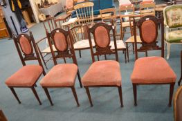Set of Four Edwardian Carved Back Dining Chair