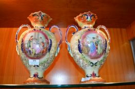 Pair of Decorative Ewers (both AF)