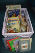 Rupert Annuals and Beatrix Potter Books etc.