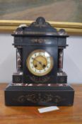 French Slat & Marble Bracket Clock by L’Ashmore of Paris (in working condition)