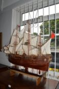 Wooden Scratch Built Model of HMS Endeavour