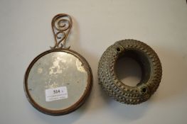 Cast Metal Bracelet and Mirror