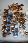 Victorian Copper Lustre Jugs, Teapots, etc. 30+pcs