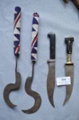 Four Small Tribal Knives