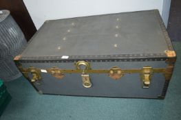 Large Studded Travel Trunk