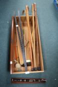 Walking Sticks, Rules, and Musical Instruments, etc.