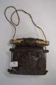Tribal Carved Wooden Medicine Box with Turtle Design