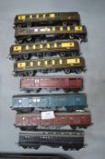 Eight Triang OO Gauge Railway Coaches
