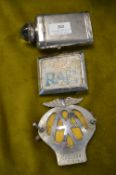 RAC and AA Badges, and a Torch