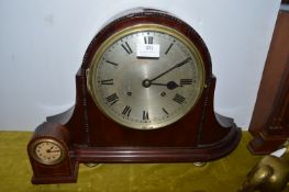 Two Mahogany Framed Mantel Clock
