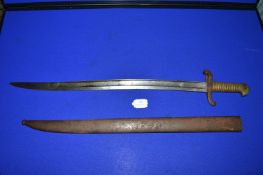 French Model 1842 Yataghan Sword Bayonet with Scabbard