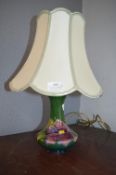 Moorcroft table Lamp with Cream Shade