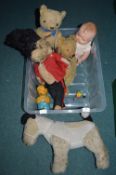 Assorted Teddy Bears, Toys, and Dolls