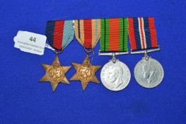Four WWII Service Medals Including South Africa