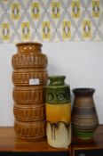 Three West German Vases