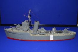 Hand Built Wooden Model battleship