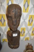 African Carved Wooden Head