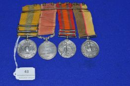 Boer War South African, Khartoum and Sudan Medals Corp/Major C.B. Collins