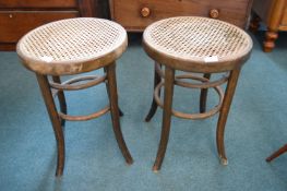 Period Bergere Seated Bentwood Pub Stools