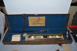 Victorian Army & Navy Leather Gun Case Containing Lindop Gun Cleaning Kit plus Accessories