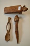 Three Small Tibal Wooden Carvings