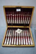 Small Cutlery Canteen Complete with Mother of Pearl Handles
