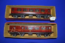 Two Hornby LMS No.2 Corridor Coaches