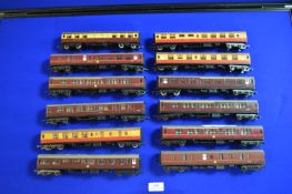 Twelve Triang OO Gauge Coaches