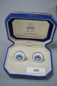 Pair of Royal Copenhagen Cufflinks with Giftbox