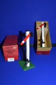 Two Hornby O Gauge No.2 Single Arm Signals