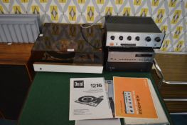 Dual 1216 Turntable, Trio Amplifier, Yamaha Tuner,