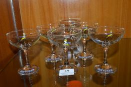 Set of Six Babycham Glasses