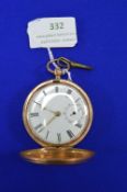 9ct Gold Fully case Pocket Watch Hallmarked Chest 1921, 121g gross