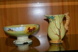 Royal Doulton Fruit Bowl and a Burley Ware Squirrel Jug