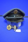 RAF Cap with Badges, Royal Engineers, etc.
