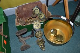 Brassware Including Jam Pan, Hub Caps, Horse Brasses, etc.