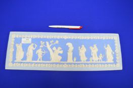 Plaster Cast Hand Painted Blue & White Jasper Ware Frieze