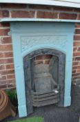 Cast Iron Victorian Bedroom Fireplace with Grate,