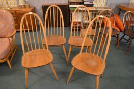 Set of Four Ercol Bentwood Dining Chairs