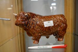 Pottery Figure of a Short Horn Bull