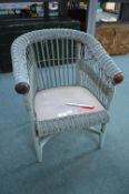 Child’s Painted Basket Weave Armchair