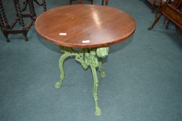 Pub Table with Painted Cast Iron Base
