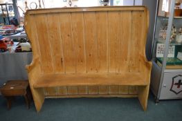 Pine Highbacked Settle