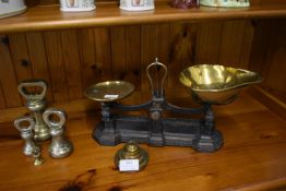 Vintage Avery Kitchen Scales with Brass Weights