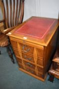 Two Drawer Filing Cabinet with Tooled Leather Inse