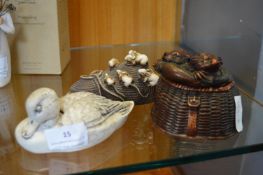 Three Animal Ornaments