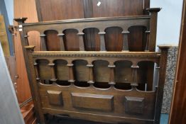 Edwardian Oak Bed Frame