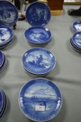 Ten Royal Copenhagen Christmas Plates