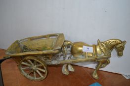 Brass Horse and Cart